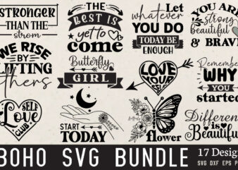Boho T-shirt Bundle Boho Svg Bundle