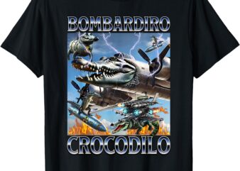 Bombardiro Crocodilo – Italian Brainrot Meme T-Shirt
