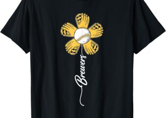 Brewers Name Proud Men Women Kids Vintage Flower T-Shirt