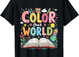 Color Our World Book Reading Program 2025 Summer T-Shirt