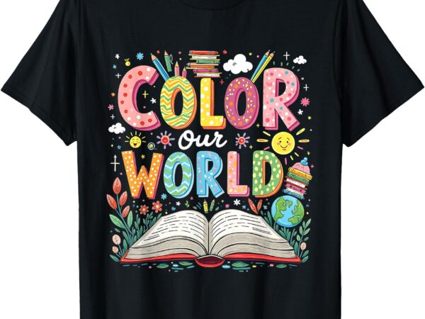 Color our world book reading program 2025 summer t-shirt