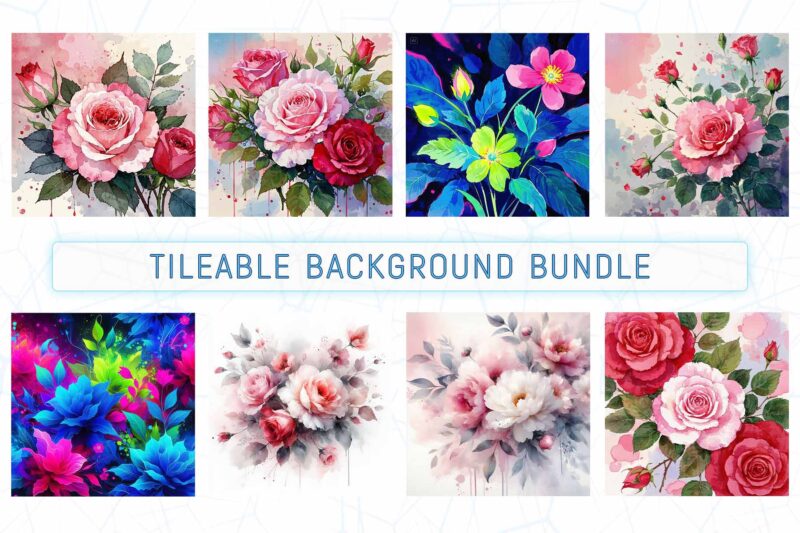 Vintage Floral t-shirt design bundle of 20 designs – download instantly