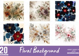 Trendy Retro Floral t-shirt design bundle of 20 designs – download instantly