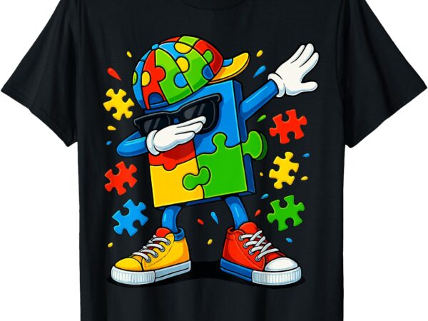 Dabbing puzzle autism awareness t-shirt