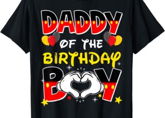 Dad And Mom Daddy Of The Birthday Boy Family Party Decor T-Shirt