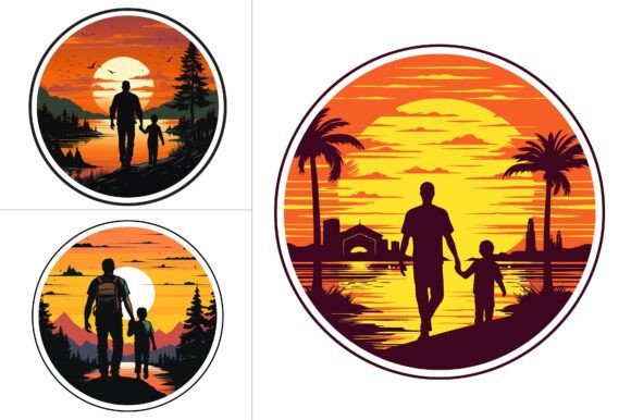 Dad T-Shirt Design Vector Graphic Bundle