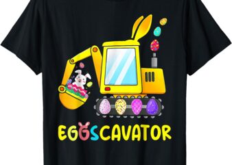 Easter Egg Hunt Shirt For Kids Toddlers Funny EggsCavator T-Shirt