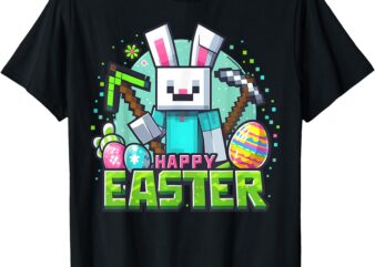 Easter Video Game Bunny Eggs Gaming Gamer Boys Men Teen Kids T-Shirt