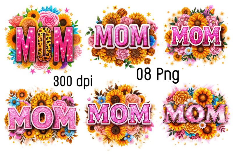 Floral Mama T-shirt Mom Sublimation Design Floral Mama Png Mom Sublimation Design