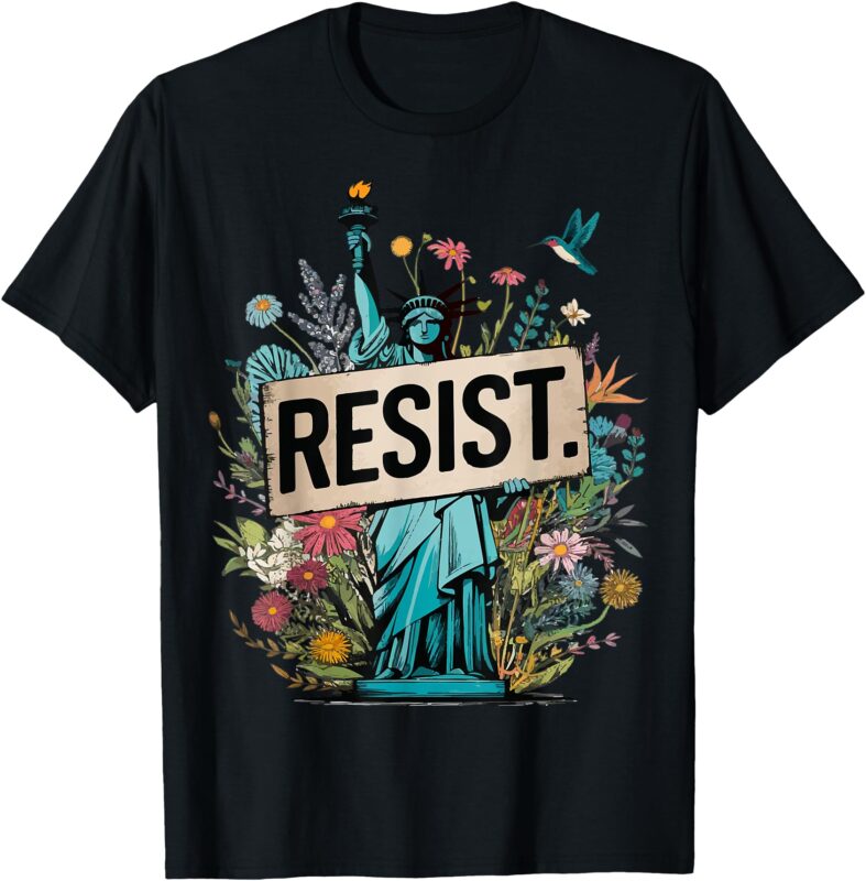 Floral Statue of Liberty Protest T-Shirt
