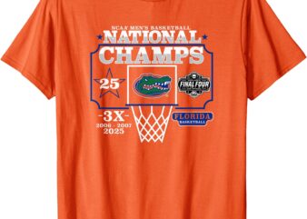 Florida Gators National Champs 2025 Men’s Basketball 3X T-Shirt