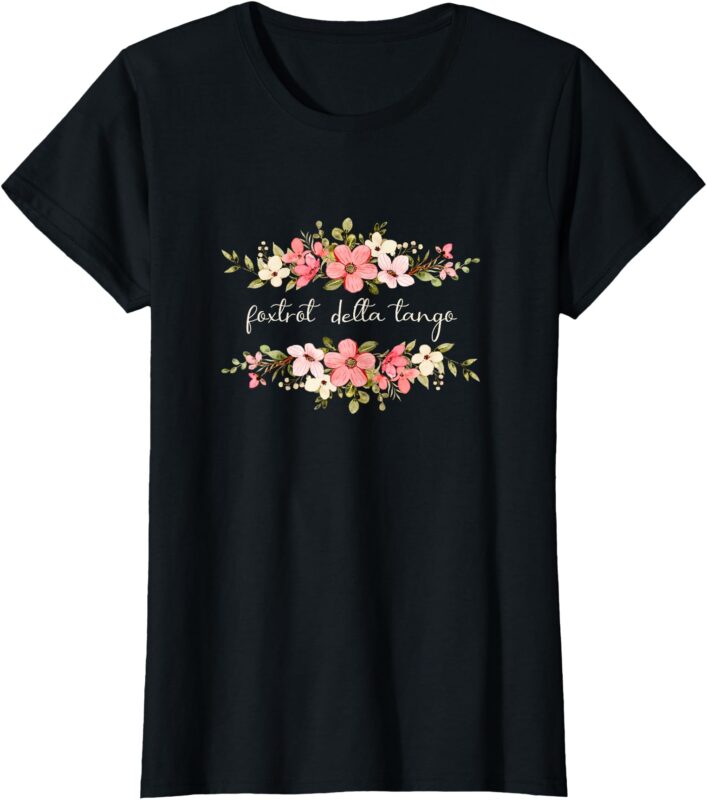 Foxtrot Tango Delta Women Floral Groovy Vintage Retro women T-Shirt
