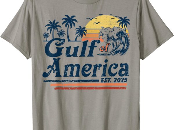 Gulf of us america est 2025 retro vintage beach t-shirt