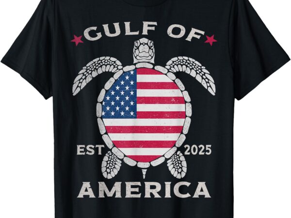 Gulf of us america turtle us flag est 2025 gulf of u.s t-shirt