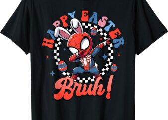 Happy Easter Bruh Funny Spider Bunny Easter For Children Boy T-Shirt