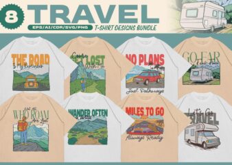 Travel T-shirt Designs Bundle