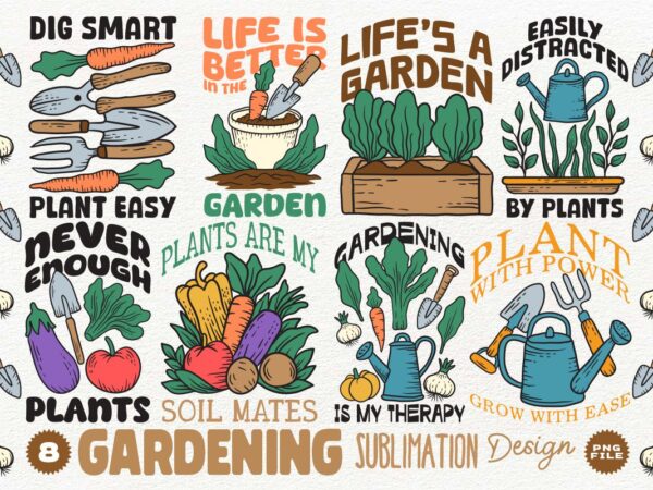 Gardening sublimation designs bundle
