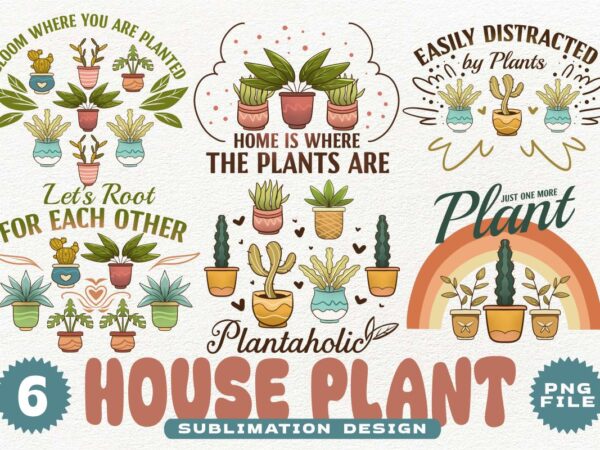 House plants sublimation design bundle