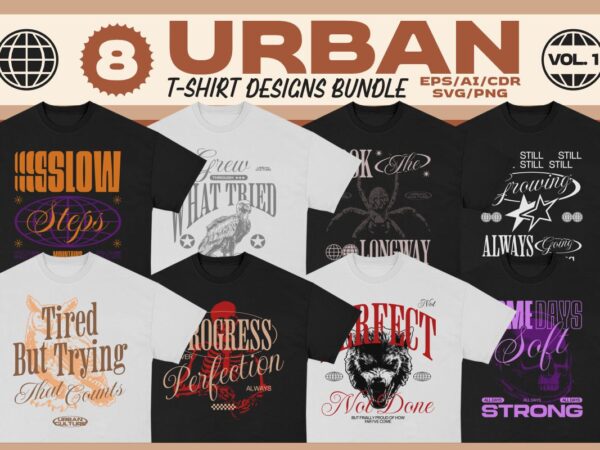 Urban t-shirt designs bundle vol. 1