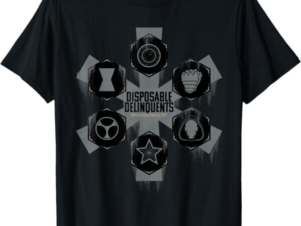Marvel studios thunderbolts _disposable delinquents_ team t-shirt