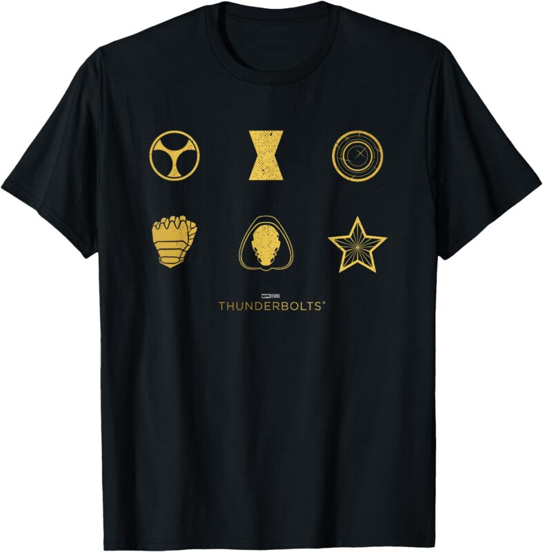 Marvel Thunderbolts Icons Lineup Distressed T-Shirt