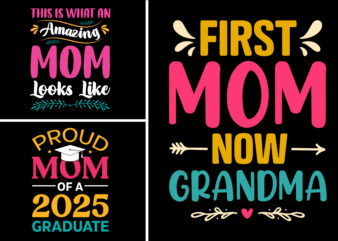 Mom Grandma T-Shirt Design Bundle