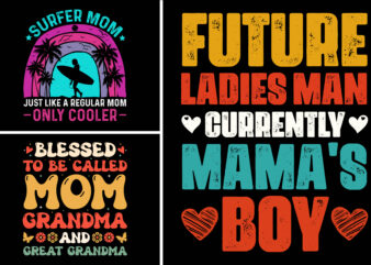 Mom Mama T-Shirt Design Bundle