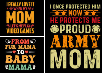 Mom Mama T-Shirt Design Bundle