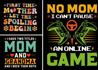 Mom Mother Grandma T-Shirt Design Bundle