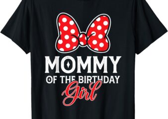 Mommy Of The Birthday Girl Cute Pink Family Matching Party T-Shirt