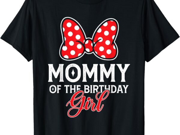 Mommy of the birthday girl cute pink family matching party t-shirt