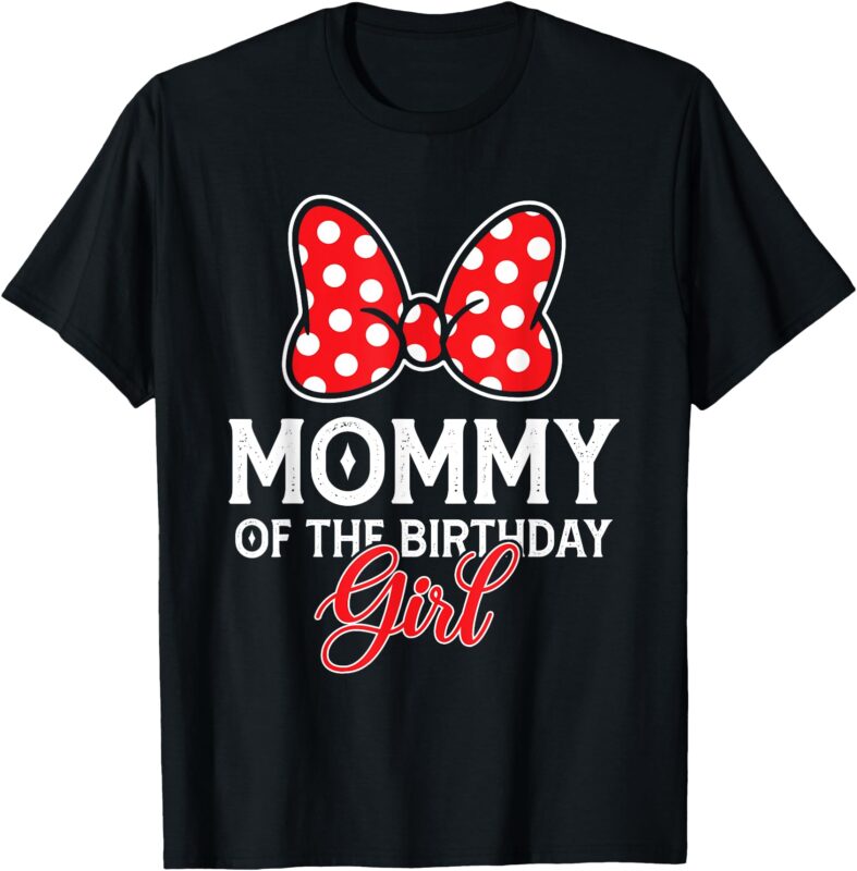Mommy Of The Birthday Girl Cute Pink Family Matching Party T-Shirt