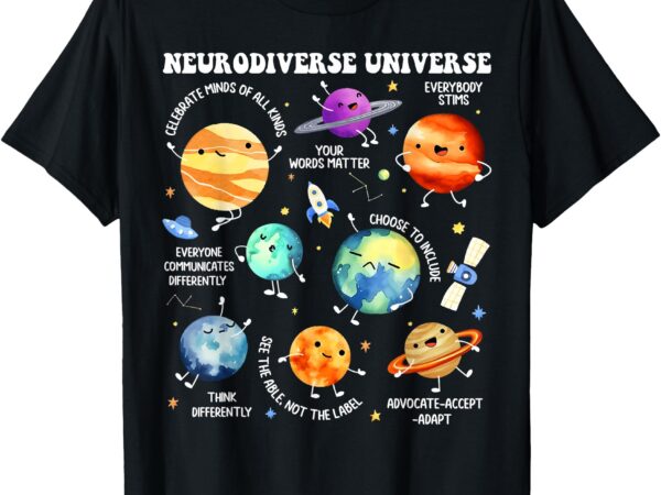 Neurodiverse universe neurodiversity autism awareness kids t-shirt