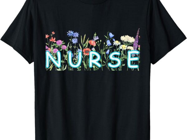 Nurse life spring office theme design t-shirt