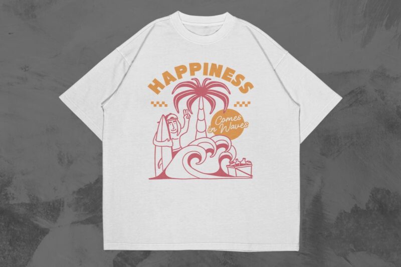 Vintage Surfing T-shirt Designs Bundle