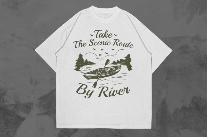 Canoe And Kayaking T-shirt Designs Bundle