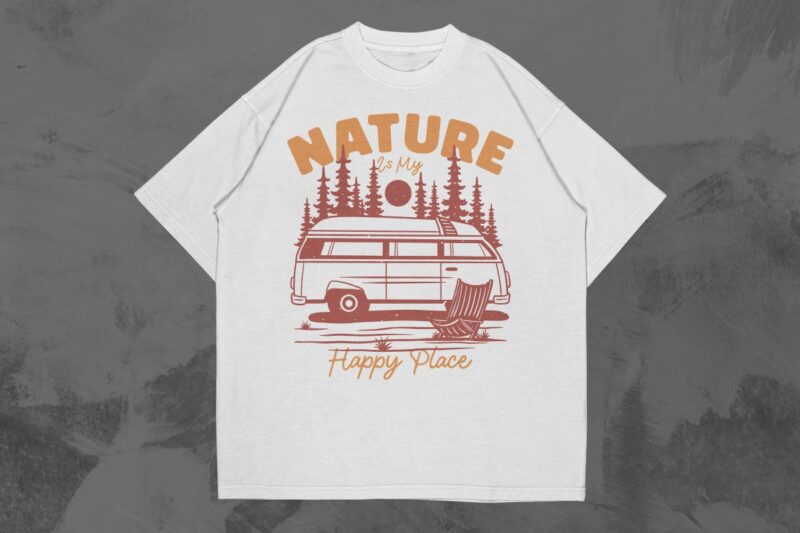 Camping T-shirt Designs Bundle