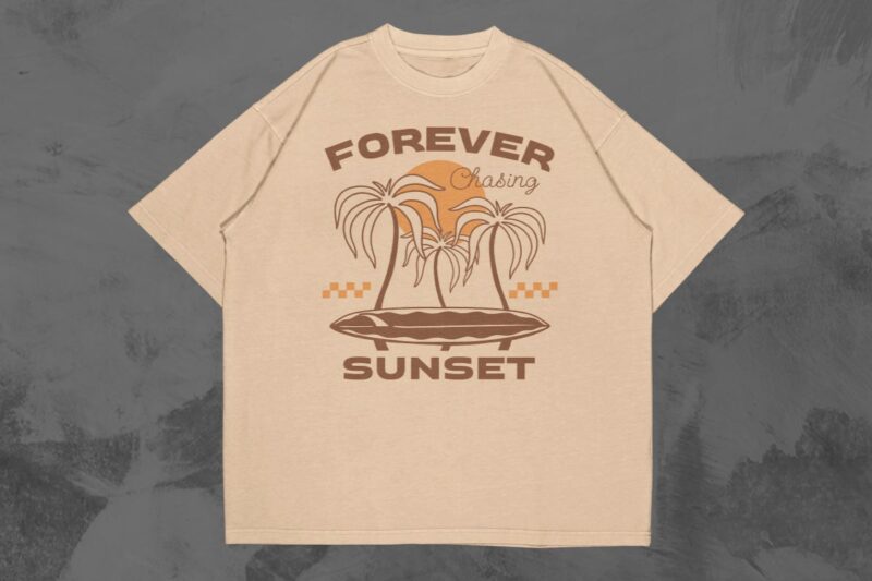 Vintage Surfing T-shirt Designs Bundle