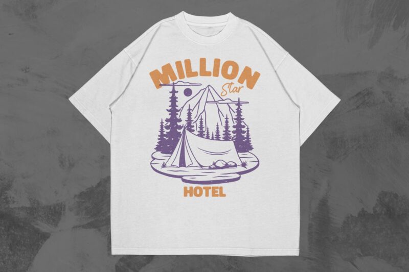 Camping T-shirt Designs Bundle