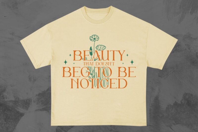 Wildflowers Urban Typography T-shirt Designs Bundle