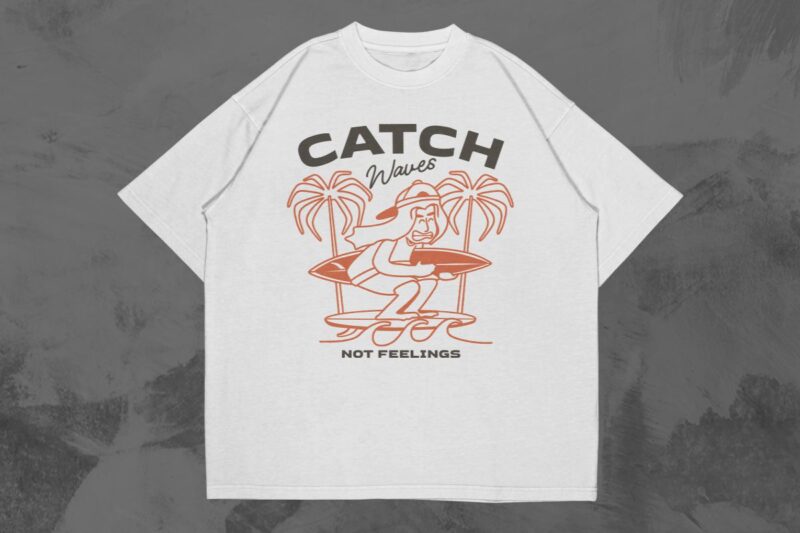 Vintage Surfing T-shirt Designs Bundle