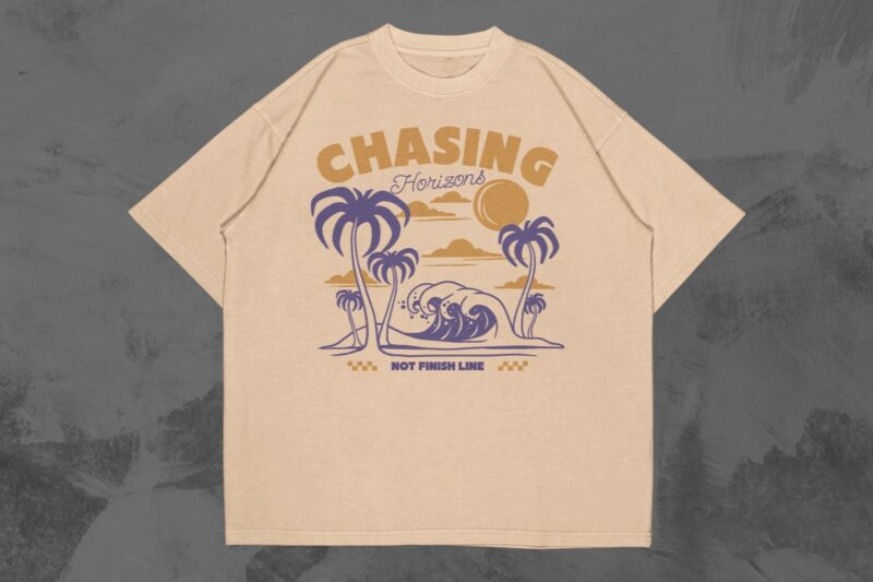 Vintage Surfing T-shirt Designs Bundle