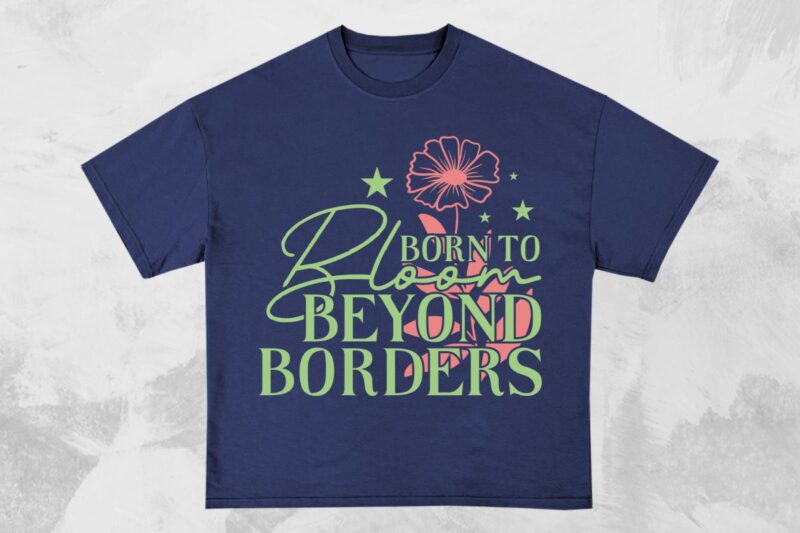 Wildflowers Urban Typography T-shirt Designs Bundle