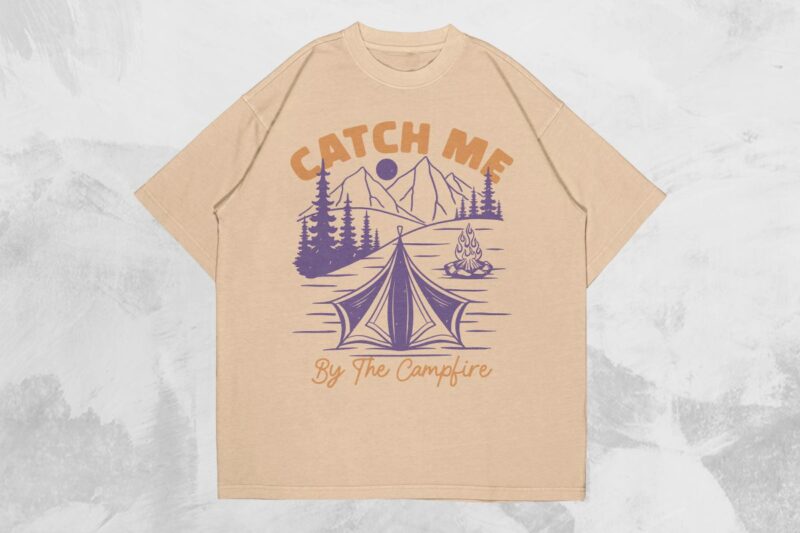 Camping T-shirt Designs Bundle