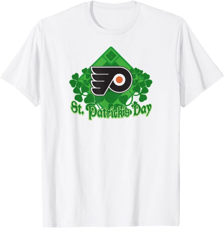 Philadelphia Flyers St. Patrick’s Day White NHL Licensed T-Shirt