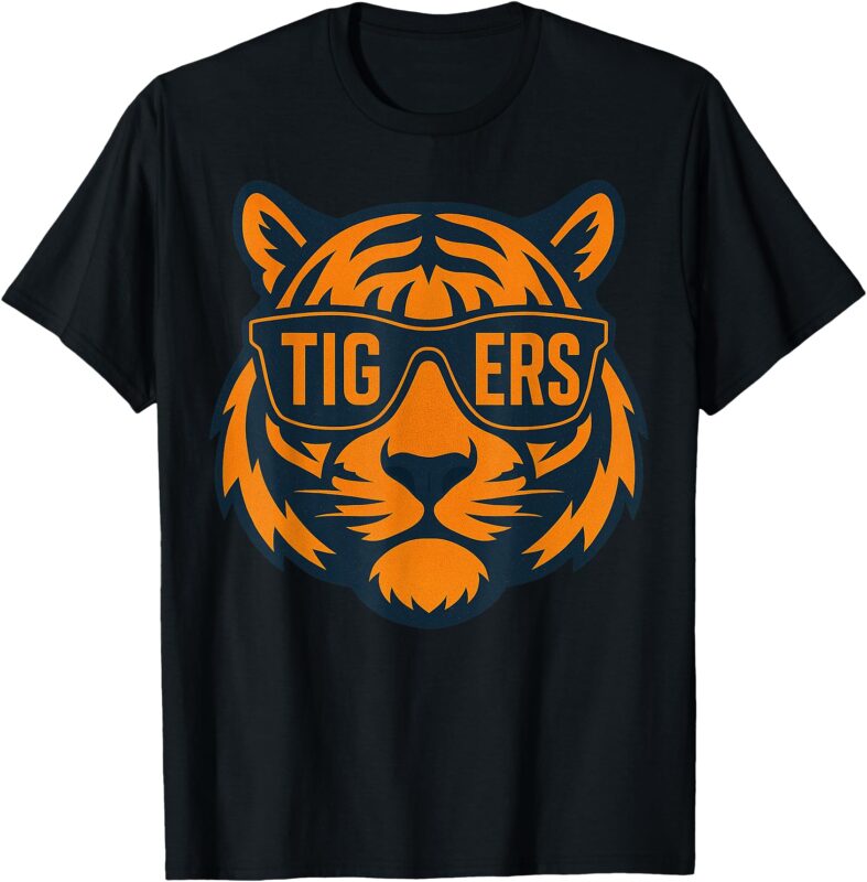 Retro Tigers Last Name Distressed Gifts For Men Women Kids T-Shirt