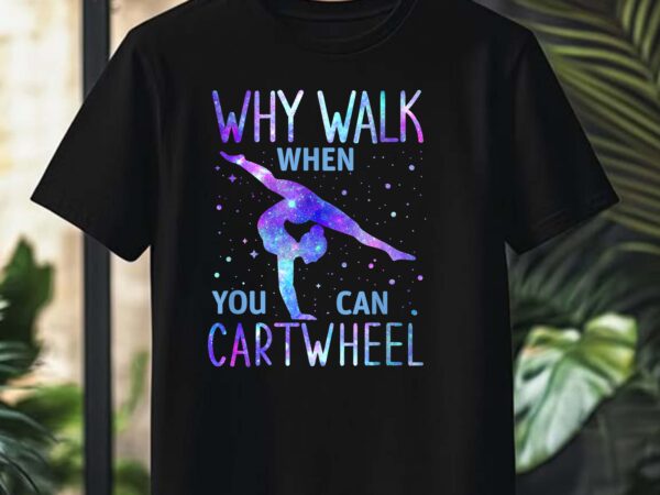 Cartwheel gymnast girl t-shirt design