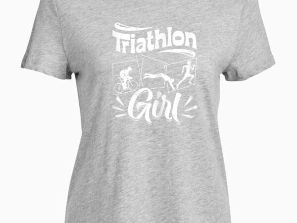 Triathlon girl frauen lustiges triathlethin triathlon t-shirt design