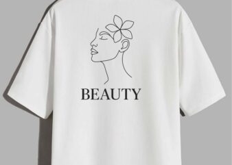 Peaceful Mind – Minimalist Line Art T-Shirt Design