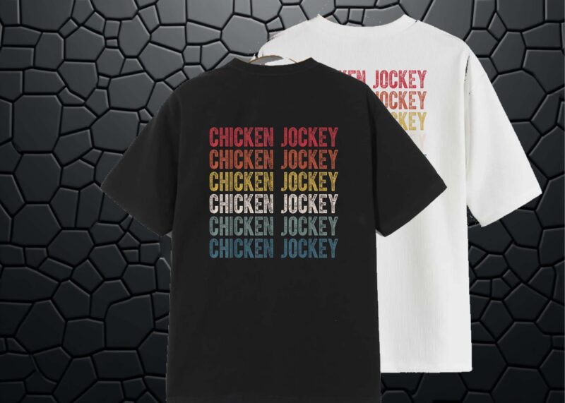 Funny Chicken Jockey Stacked Repeat Font Fun Gag Meme Humor T-Shirt design